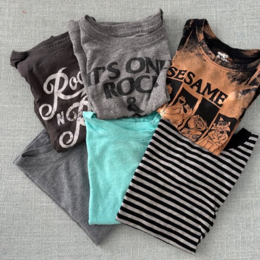 6 Boy 4T T-Shirt Rock N Roll Tee Lot